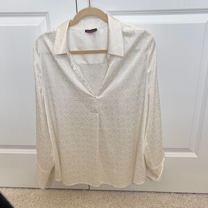 Vince Camuto Cream Textured Blouse